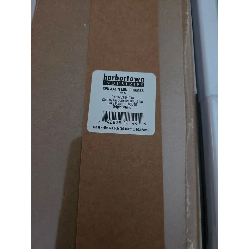 White 3-Pack 4x4in Photo Frames. 9 frames total. new in original pkging and box.